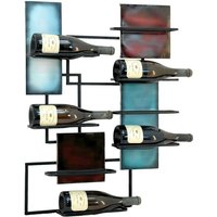 Dandibo - Weinregal Wand Metall Schwarz 8 Flaschen Schmal 96618 Design Flaschenregal Modern Weinständer von DANDIBO
