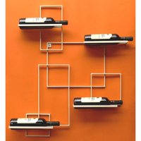 Dandibo - Weinregal 'White Line' Flaschenständer Metall 90 cm Flaschenhalter Wandregal von DANDIBO