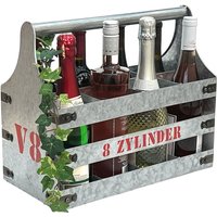 Weinträger Metall mit Öffner Flaschenträger 8 Zylinder V8 96404 Flaschenöffner Flaschenkorb Weinflaschenträger - Dandibo von DANDIBO