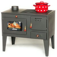 Kupro - eek a Kaminofen mit Backfach und Herdplatte 93933 7,5 kW Kamin Gartenofen Küche Outdoor Ofen Holz von KUPRO