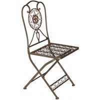 Gartenstuhl Metall Tecla 17921 Metallstuhl Stuhl Garten Vintage Eisen Nostalgie Eisenstuhl Braun Antik von DANDIBO