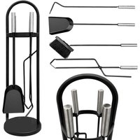 Dandibo - Kaminbesteck Modern Schwarz 5 Teilig Set 96573 Kaminset Kamingarnitur Ofenbesteck von DANDIBO