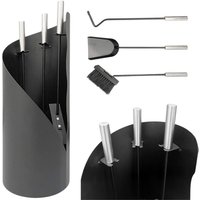 Dandibo - Kaminbesteck Schwarz Modern 4 Teilig Set 96571 Kaminset Kamingarnitur Ofenbesteck von DANDIBO