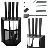 Dandibo - Kaminbesteck Schwarz Modern 5 Teilig Set 96616 Kaminset Kamingarnitur Ofenbesteck von DANDIBO