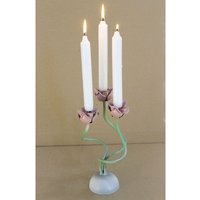 Dandibo - Kerzenhalter Rose Kerzenständer aus Metall 27 cm für 3 Kerzen Kerzenleuchter von DANDIBO