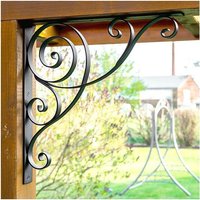 Dandibo - Konsole 50x50 cm Kopfbänder Schmiedeeisen Metall Winkelverbinder Winkelkonsole von DANDIBO