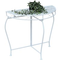 Konsolentisch Wandtisch Weiss 96313 Beistelltisch Metall 75 cm Gartentisch Halbtisch Tisch Halbrund Halbrundtisch Wandkonsole Konsole Wand - Dandibo Konsolentisch Wandtisch Weiss 96313 Beistelltisch Metall 75 cm Gartentisch Halbtisch Tisch Halbrund Halbrundtisch Wandkonsole Konsole Wand - Dandibo von DANDIBO