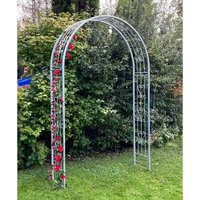 Rosenbogen Verzinkt Massiv 150 cm Torbogen 96520 Wetterfest Rundbogen Volleisen Rankhilfe Gartenbogen Feuerverzinkt - Dandibo von DANDIBO
