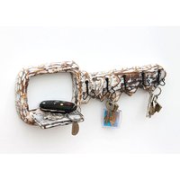 Dandibo - Schlüsselbrett mit Ablage Holz Schlüsselboard Schlüsselhaken handgemacht 93908 Bügel Holzschlüssel von DANDIBO