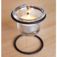 Teelichthalter 11151A Kerzenhalter H-9 cm D-6,5 cm Teelicht Windlicht Teelichtglas von DANDIBO