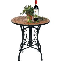 Tisch Mosaik Metall Mosaiktisch ø 60 cm 12001 Gartentisch Mediterran Wetterfest Bistrotisch Beistelltisch Garten mit Naturstein - Dandibo von DANDIBO