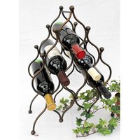 Weinregal JD130406 aus Metall für 8 Flaschen Flaschenhalter 50 cm Flaschenregal von DANDIBO