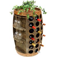 Weinregal Weinfass 0416 Bar Flaschenständer 84 cm für 42 Fl. Regal Fass Holzfass von DANDIBO