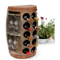 Weinregal Weinfass 1547 Beistelltisch Schrank Fass aus Holz 65 cm Weinbar Bar von DANDIBO