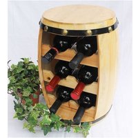 Weinregal Weinfass Fass aus Holz H-42 cm Nr.1511 Flaschenständer Regal Naturlack von DANDIBO