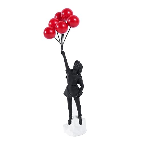 DANETI Statue Flying Balloon Girl Figur, Banksy Home Decor Modern Art Sculpture, Resin Figure Craft Ornament Black-B DANETI Statue Flying Balloon Girl Figur, Banksy Home Decor Modern Art Sculpture, Resin Figure Craft Ornament Black-B von DANETI