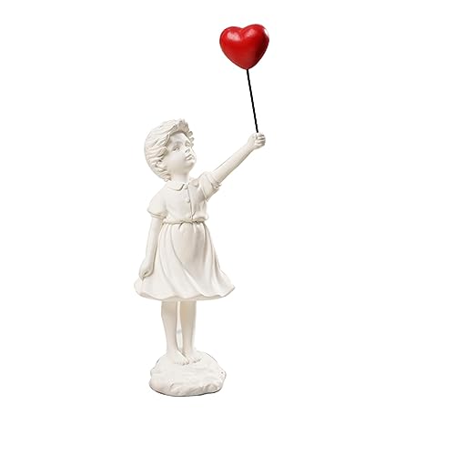 DANETI Statue Flying Balloon Girl Figur, Banksy Home Decor Modern Art Sculpture, Resin Figure Craft Ornament White-A DANETI Statue Flying Balloon Girl Figur, Banksy Home Decor Modern Art Sculpture, Resin Figure Craft Ornament White-A von DANETI