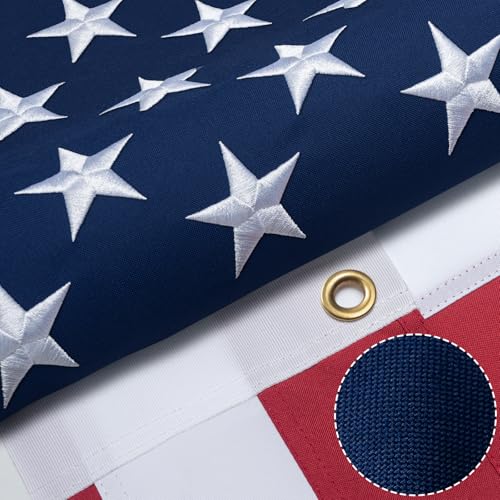 Amerikanische Flagge für den Außenbereich, 90 x 15 m, robuste US-Fahne mit gestickten Sternen, genähten Streifen und Messingösen, wetterfest, lichtbeständig, für den Außenbereich von DANF FLAG