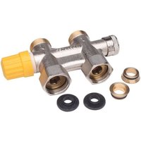 Danfoss - Anschlussarmatur vhs-un Heizkörper g 3/4', Durchgangsausführung, vernickelt von DANFOSS