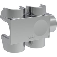 Danfoss Kunststoffabdeckung für VHS-DV Durchgangsausführung, Fühler links in Chrom, Heizkörper 1/2" von DANFOSS