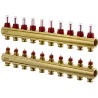 Danfoss - Verteiler für Fussbodenheizungen FHF-10F 10 Kreise, mit Durchflussanzeigeeige von DANFOSS