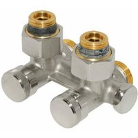 Danfoss - Hahnblock Universalverschraubung rlv-k Eck für Ventilheizkörper 003L0282 von DANFOSS