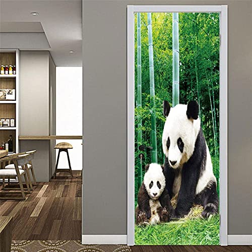 3D Innentür Türposter Türtapete Türaufkleber 90 X 200 Cm Tierischer Panda Selbstklebend Türfolie Poster Tapete Wandtattoo Tür Wandbild Aufkleber Schlafzimmer Bad Büro Hause Deko von DANLIM