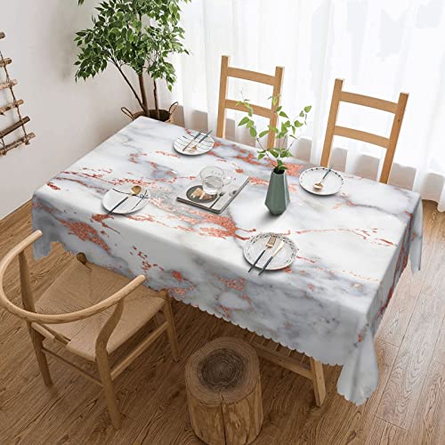 Rotgoldene Marmor-Tischdecken (182,9 x 137,2 cm) für Küche, Esszimmer, Party, Urlaub, Weihnachten, Buffet von DANLIM