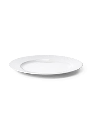 Lyngby Porcelæn Diner-Teller Ø27 cm Rhombe aus handgefertigtem Porzellan, weiss von DANMARK LYNGBY