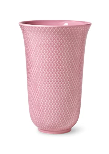 Lyngby Porcelæn Vase H20 cm Rhombe Color neu interpretiertes Design, rosa von DANMARK LYNGBY