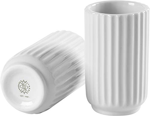 Lyngby Porcelæn Vase H8.5 cm Lyngby Designklassiker Zeitloses Design, Weiss von DANMARK LYNGBY