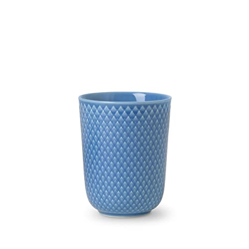 Lyngby Porcelæn Becher 33 cl Rhombe Color Mix & Match für Tee und Kaffee, blau von DANMARK LYNGBY