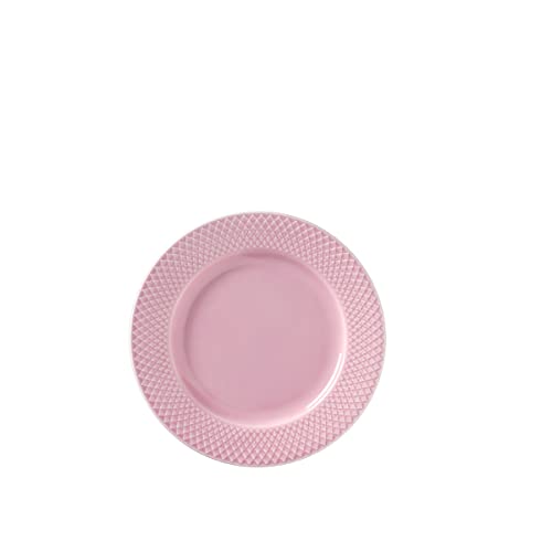 Lyngby Porcelæn Lunch-Teller Ø21 cm Rhombe Color Mix & Match aus Porzellan, rosa von DANMARK LYNGBY