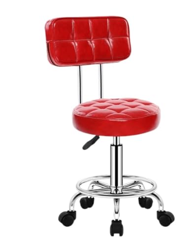 DANNMPX Barhocker Barstühle Barhocker Mit Rollen Drehstuhl Verstellbarer Lifthocker Weiche Lederrückenlehne Barstuhl Barstuhl(C) von DANNMPX