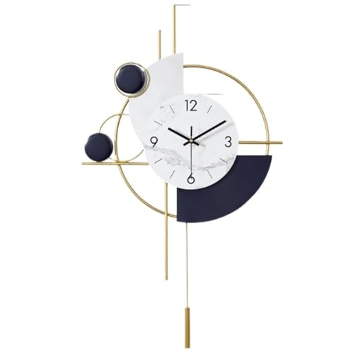 DANNMPX Dekorative Wanduhren Kunst-Dekor-Uhr, Heim-Wanduhr, Moderne Heimdekoration, Geometrische Elemente Wanduhr(51 * 81cm) von DANNMPX