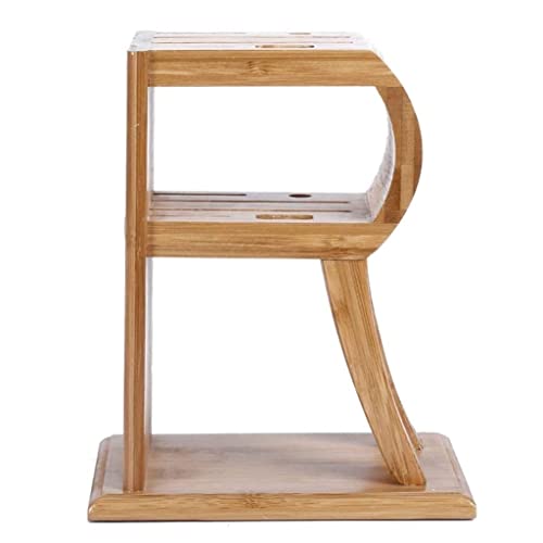 DANNMPX Messerhalter Platzsparender Messerhalter Küchenmesserblock Home Vertical Word Bamboo Storage Rack Knife Holder von DANNMPX