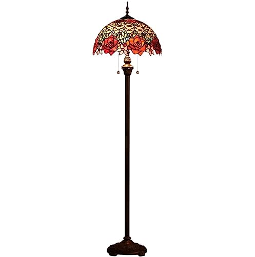 DANNMPX Steh Lampe Moderne Lese-Stehlampe, Gebeizter Lampenschirm, Antike Stehlampe Aus Kunstharz Standleuchte Wohnzimmer von DANNMPX