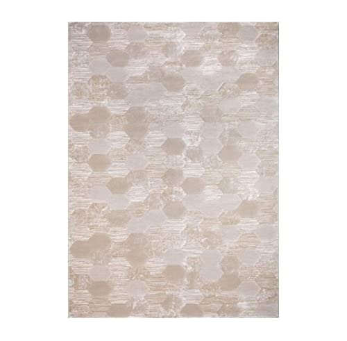 DANNMPX Teppich Wohnzimmer Moderner, Einfacher, Fester Teppich, Rechteckig, Weich, Zart, Jute, rutschfest Carpet(A) von DANNMPX
