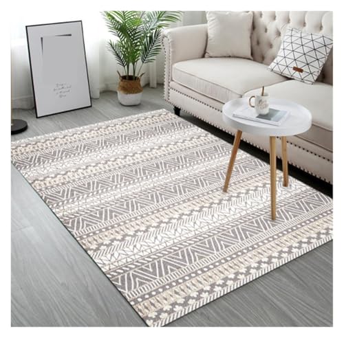 DANNMPX Teppich Wohnzimmer Teppich Mit Nordischem Geometrischem Muster, Waschbarer Teppich for Wohnzimmer, Schlafzimmer, Heimbüro Carpet(F,80x120cm) von DANNMPX