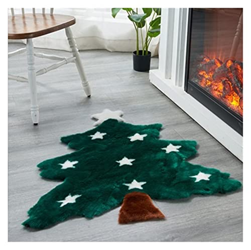 DANNMPX Teppich Wohnzimmer Weihnachtskreativer Teppich, Unregelmäßiger, Bequemer Teppich, Heimdekoration Carpet(B) von DANNMPX