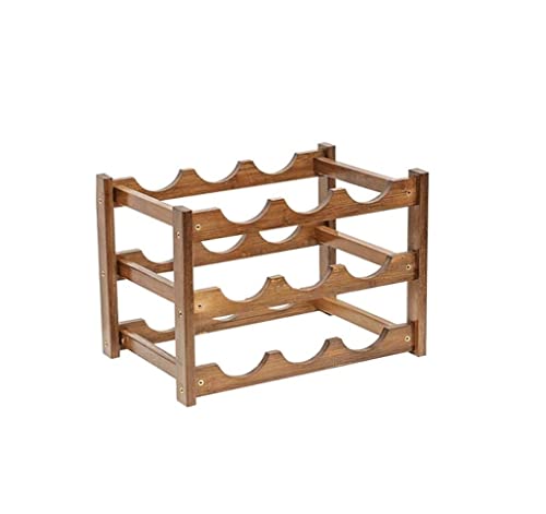 DANNMPX Weinregale Weinregal, Freistehend, Arbeitsplatte, Weinregal, Haushalt, Stapelbar, Natürliches Bambus-Weinregal Für Bartheke Küche(3-Tiers) von DANNMPX