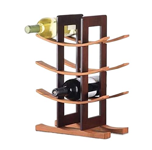 DANNMPX Weinregale Weinregal Aus Bambusholz, 9 Flaschen, Weinhalter Für Weinaufbewahrung, Platzsparende Dekorationen Für Bartheke Küche(B) von DANNMPX