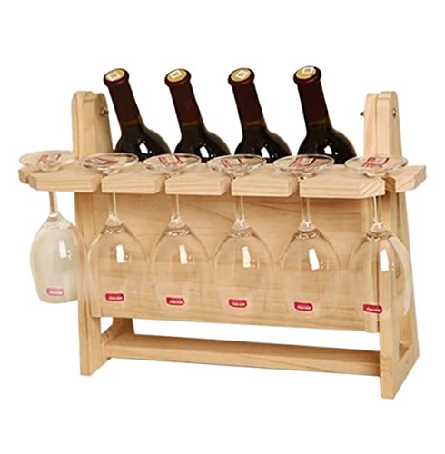 DANNMPX Weinregale Weinregal Aus Massivem Holz, Verkehrt Herum, Europäischer Weinhalter, Haushaltsdekoration Für Bartheke Küche(E) von DANNMPX