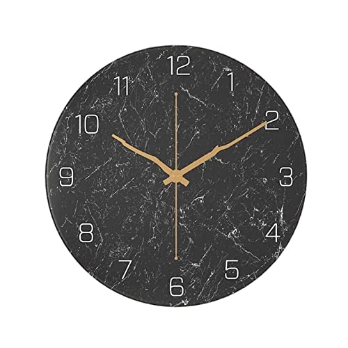 Dekorative Wanduhren Decor Wanduhr 12-Zoll-Marmor-batteriebetriebene, Stilvolle, Elegante, Leise, Nicht Tickende Wanduhr Für Wohnzimmer Wanduhr(G) von DANNMPX