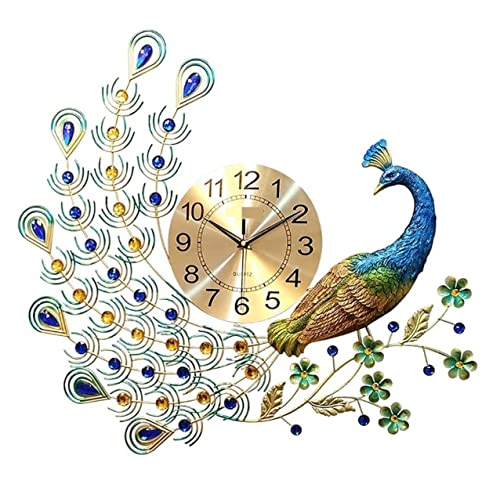 Dekorative Wanduhren Wanduhr Aus Metall, Kristalldiamant, Nicht Tickend, Stille Kunst, Dekorative Uhr, Pfauenform, Moderne Wanduhren Wanduhr Dekorative Wanduhren Wanduhr Aus Metall, Kristalldiamant, Nicht Tickend, Stille Kunst, Dekorative Uhr, Pfauenform, Moderne Wanduhren Wanduhr von DANNMPX