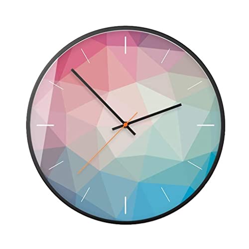 Dekorative Wanduhren Wanduhren Für Schlafzimmer, Nordische Persönlichkeit, Wohnzimmer, Schlafzimmer, Küche, Büro, Schule, Rund, Stumm, Bunte Wanduhr Wanduhr(A,14inch) von DANNMPX