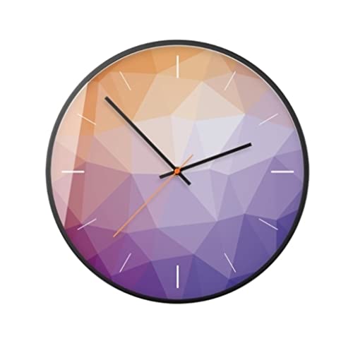 Dekorative Wanduhren Wanduhren Für Schlafzimmer, Nordische Persönlichkeit, Wohnzimmer, Schlafzimmer, Küche, Büro, Schule, Rund, Stumm, Bunte Wanduhr Wanduhr(D,12inch) von DANNMPX