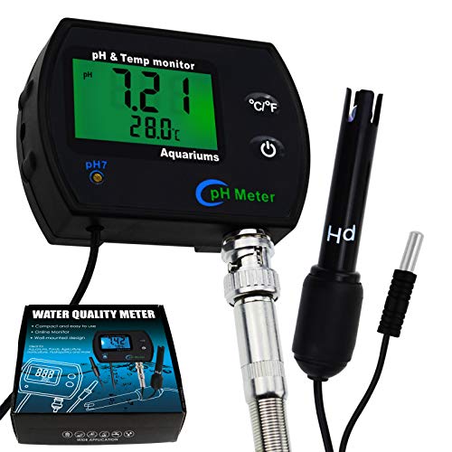 2 in 1 Combo pH & Temperatur Meter Wasser Qualität Prüfer Austauschbar BNC pH Elektrode für Aquarien Hydroponik Panzer Aquakultur Labor von DANOPLUS