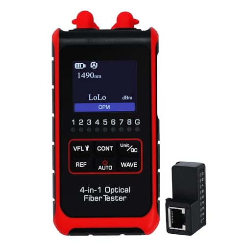 4-in-1 Tragbarer Glasfaser-leistungsmesser Glasfaserkabeltester Visueller Fehlersuch VFL OPM REF FC/SC/ST Universalschnittstelle LCD-Display Fasertester von DANOPLUS