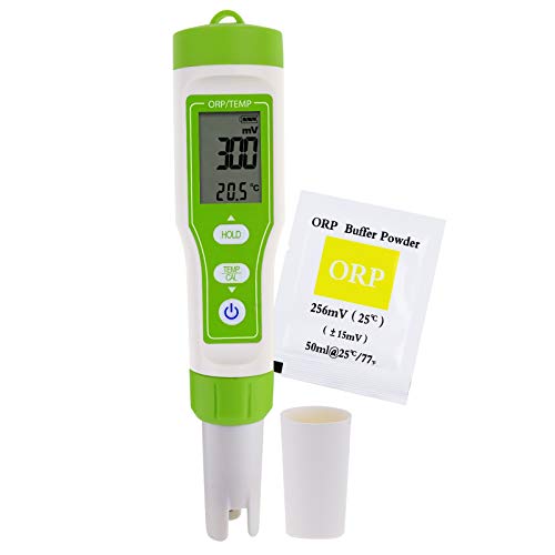 Digital ORP Meter mit Automatisch Kalibrierung & ORP Puffer Pulver, -1200~1200mV Hoch Richtigkeit ORP Prüfer zum Testen Wasser von DANOPLUS